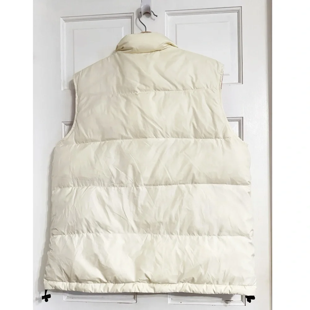 Land End’s Reversible Puff Vest Cream/Pink NWT Sz L - Picture 2 of 7